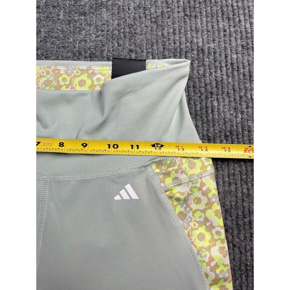 Adidas Optime Aeroready Training Tight Large High Rise 7/8 Wonder Silver NEW - Picture 9 of 11